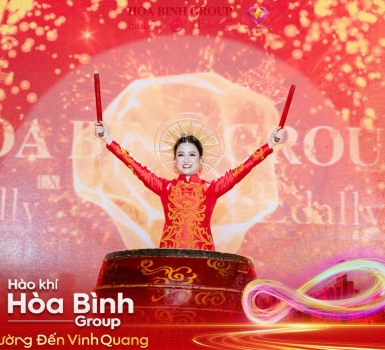 Tổ chức lễ kick off đầu năm: Hào khí Hòa Bình Group